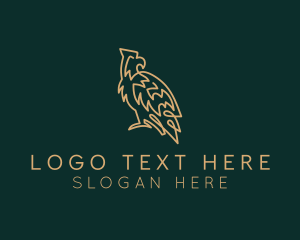 Luxury - Gold Eagle Aviary logo design
