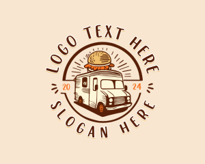 On The Go - Hamburger Food Truck logo design