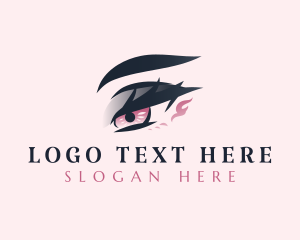 Cosmetics - Glam Beauty Eyelashes logo design