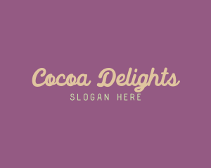 Luxury Chocolate Wordmark logo design