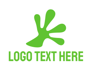 Hand - Green Frog Hand logo design