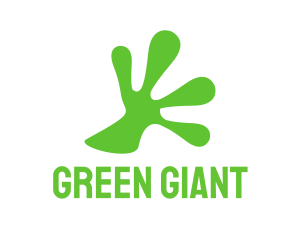 Green Frog Hand logo design