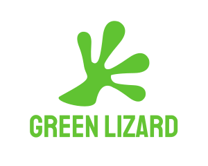 Green Frog Hand logo design