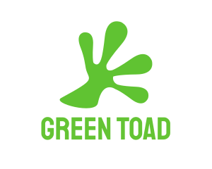Green Frog Hand logo design