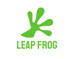 Green Frog Hand logo design