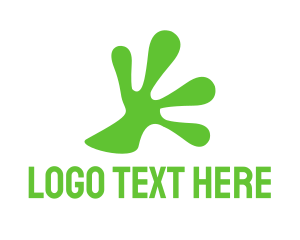Frog - Green Frog Hand logo design