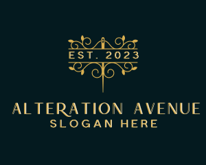 Alteration Sewing Needle logo design