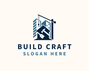 Construction Crane Builder logo design