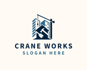 Crane - Construction Crane Builder logo design