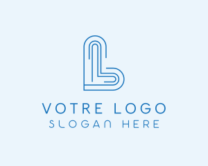 Letter L - Cyber Tech Software logo design