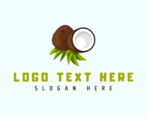 Healthy - Healthy Coconut Fruit logo design