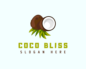 Coconut - Healthy Coconut Fruit logo design