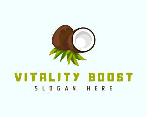 Healthy - Healthy Coconut Fruit logo design