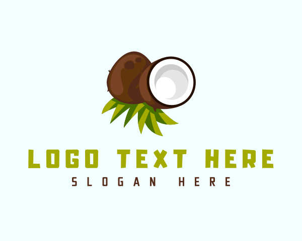 Coconut - Healthy Coconut Fruit logo design