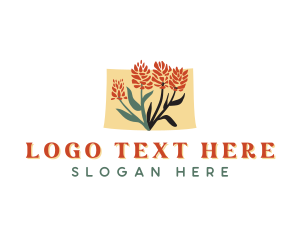 Map - Flower Wyoming Floral logo design