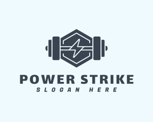 Thunderbolt Barbell Fitness logo design