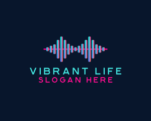 Live - Music Sound Wave logo design