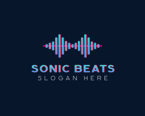 Music Sound Wave Sonic logo design