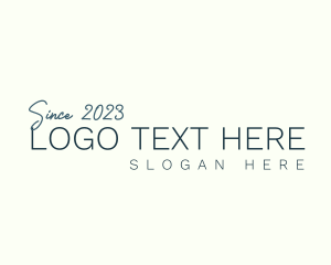 Thin - Overlap Script Business logo design