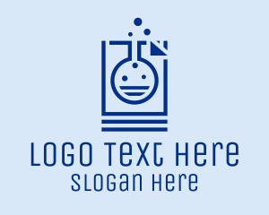 Study - Lab Flask Document Research logo design