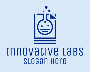 Lab Flask Document Research logo design