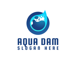 Dam - Wet Purified Liquid logo design