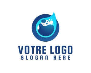 Water Reserve - Wet Purified Liquid logo design