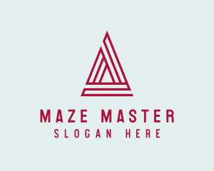 Geometric Maze Agency logo design