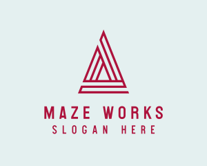 Geometric Maze Agency logo design