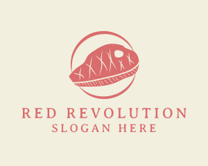 Red Grilled Steak logo design