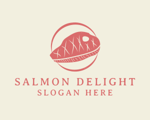 Salmon - Red Grilled Steak logo design