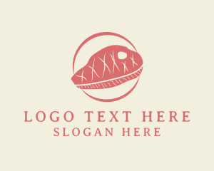 Cooking - Red Grilled Steak logo design