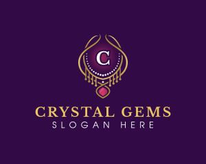 Luxury Necklace Jewelry logo design