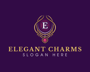 Luxury Necklace Jewelry logo design