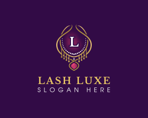 Luxury Necklace Jewelry logo design