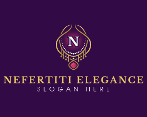 Luxury Necklace Jewelry logo design