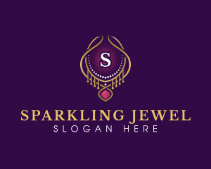 Luxury Necklace Jewelry logo design