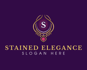 Luxury Necklace Jewelry logo design