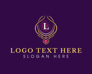 Lux - Luxury Necklace Jewelry logo design