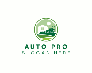 Lawn Care - Grass Lawn Mower logo design