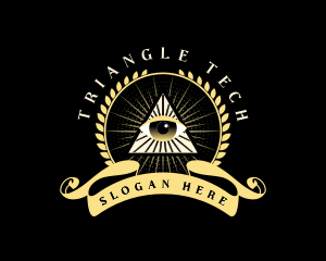 Triangle - Mystical Triangle Eye logo design