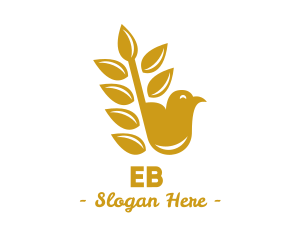 Gold Bird Wheat logo design