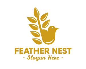 Bird - Gold Bird Wheat logo design