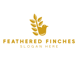 Gold Wheat Finch logo design