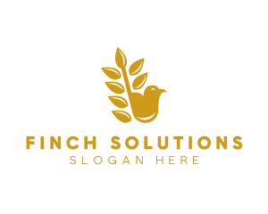 Gold Wheat Finch logo design