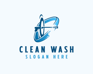 Washer - Pressure Washer Cleaner logo design