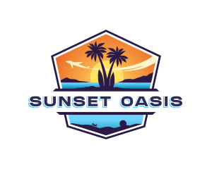 Beach Resort Travel logo design