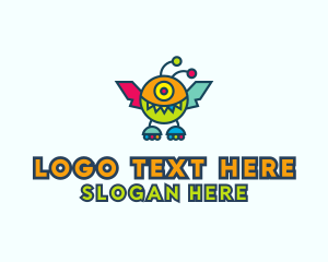 Mascot - Roller Skate Monster logo design