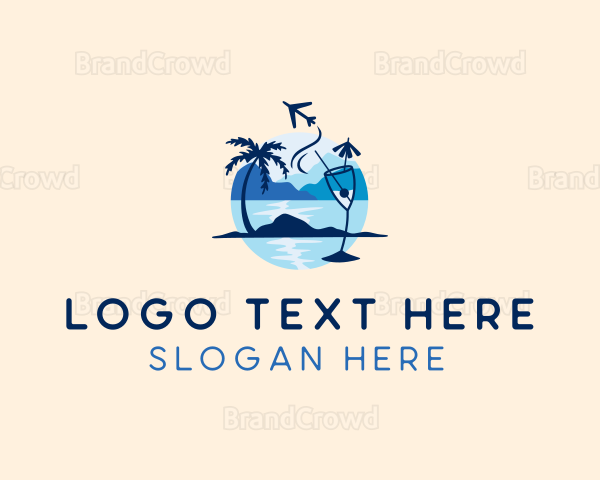 Seaside Beach Scenery Logo