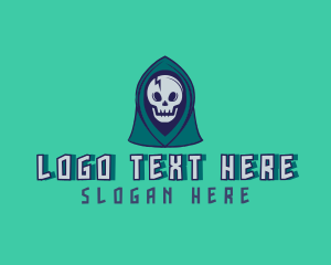 Mascot - Halloween Gaming Skull logo design